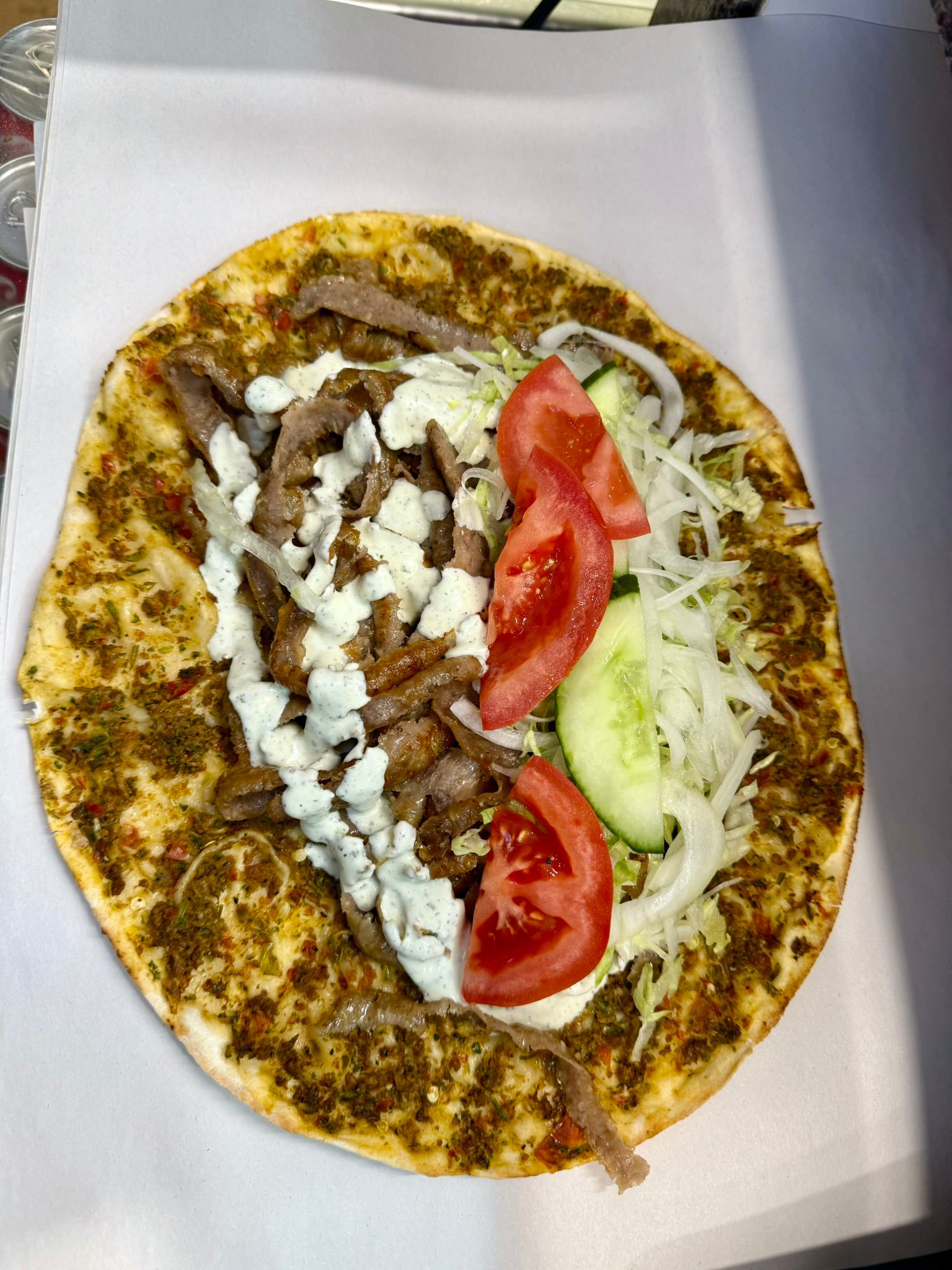 Lahmacun with Lamb Doner
